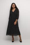 Kaffe Kasally Dress Kvinde Black/white Dot Maxi Kjoler Str 38 - hos Ma...