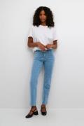 Kaffe Kavicky Straight Kvinde Light Blue Washed Denim Straight Jeans S...