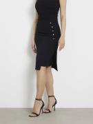 GUESS Midi Elis Skirt Kvinde Jet Black A996 Midi Nederdele Str L - hos...