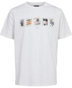 PS Paul Smith Mens REG FIT T Shirt Stamps Mand Hvid Kortærmede T-shirt...