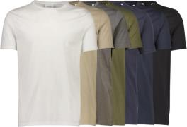 Lindbergh Basic Oneck tee S/S 7 Pack Mand Multi Kortærmede T-shirts Re...