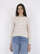 Neo Noir Limone Stripe Knit Jacket Kvinde Asand Overgangsjakker Str 40...