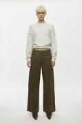 Oval Square Pete Pants Kvinde Dark Olive Bukser Str S - Bomuld hos Mag...