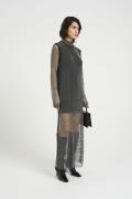 Gestuz Yadegz Dress Kvinde Silver Glitter Maxi Kjoler Str 40 - hos Mag...