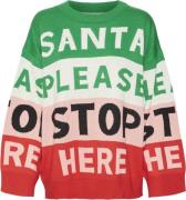 Vero Moda Vmsantatext LS Oneck Pullover Xmas Kvinde Jelly Bean/w. Birc...