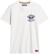 Superdry Track & Field Graphic T Shirt Mand New Chalk White Kortærmede...