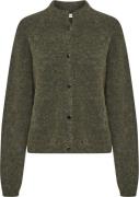 Gestuz Alphagz Short Cardigan Noos Kvinde Dark Olive Mélange Cardigans...