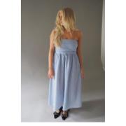 A-VIEW Cecilie Stripe Dress Kvinde Blue/white Maxi Kjoler Str 40 - hos...