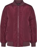 Pieces Pcaster LS Bomber Jacket D2D Kvinde Tawny Port Overgangsjakker ...