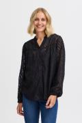 Fransa Frhazy SH 1 Kvinde Black Langærmede Bluser Regular Fit Str L - ...