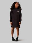 Calvin Klein Teddy Monogram ZIP Fleece Dress Str 8 - Ck Black Kjoler h...