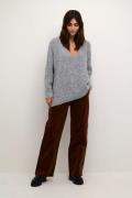 Culture Cubrava Pullover Kvinde Light Grey Melange Sweaters Str S/M - ...