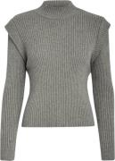 Minus Avaline Knit Pullover 2 Kvinde Gunmetal Melange Sweaters Str L -...