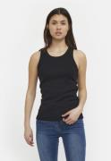 Soft Rebels Sradelynn Tank Top Gots Kvinde Black Tanktoppe Slim Fit St...