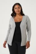 Kaffe Curve Kcfarsia Cardigan Kvinde Grey Melange Langærmede Bluser St...