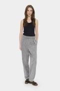 Saint Tropez Glendasz Pants Kvinde Mist Grey Melange Bukser Med Brede ...