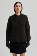 Second Female Brook Knit Rib Cardigan Kvinde Mulch Sweaters Str XS - M...