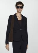 MANGO Suit Jacket With Pockets Kvinde Navy Blazere Str 40 - hos Magasi...