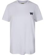 Wrangler SS Sign OFF TEE White Kvinde White Kortærmede T-shirts Str S ...