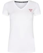 GUESS SS VN Mini Triangle TEE Kvinde Pure White Kortærmede T-shirts St...