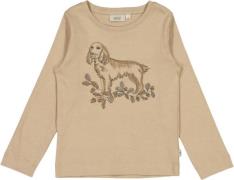 Wheat Tshirt Broderet Hund Str 3 år / 98 cm - Affogato Langærmede T-sh...