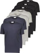 Lindbergh Basic Oneck tee S/S 7 Pack Mand Bl/gr/na Kortærmede T-shirts...