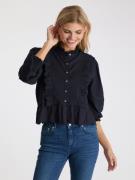 Neo Noir Petrine Embroidery Blouse Kvinde Navy Langærmede Bluser Str 4...