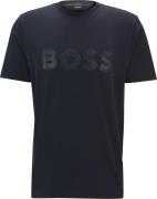 BOSS Tee Jagged 1 Mand Navy Kortærmede T-shirts Str L - hos Magasin