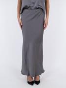 Neo Noir Vicky Heavy Sateen Skirt Kvinde Dark Grey Maxi Nederdele Str ...