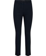 MANGO Cropped Slimfit Trousers Kvinde Navy Bukser Str 34 - hos Magasin