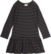 PETIT PIAO Dress L/S Modal Striped Str 92 cm - Chocolate Brown/i Kjole...