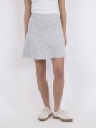 Neo Noir Gisa Knit Skirt Kvinde Light Grey Melange Korte Nederdele Str...