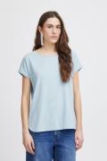 ICHI Ihrebel SS6 Kvinde Cashmere Blue Toppe Casual Fit Str L - hos Mag...