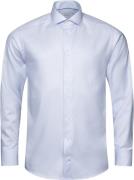 ETON Slim Fit Light Blue Melange Semi Solid Fine Twill Shirt Mand Lyse...