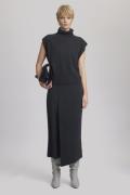 Gestuz Manzigz Skirt Kvinde Deep Graphite Melange Maxi Nederdele Str L...