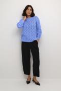 Kaffe Kalena Knit Pullover Kvinde Vista Blue Sweaters Str XXL - hos Ma...