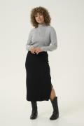 Cream Crdela Knit Skirt Kvinde Pitch Black Midi Nederdele Str L - hos ...