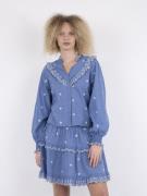 Neo Noir Degas Blouse Kvinde Dusty Blue Langærmede Bluser Str 40 - hos...