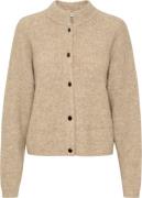 Gestuz Alphagz Short Cardigan Noos Kvinde Warm Sand Melange Cardigans ...