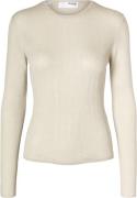 Selected Femme Slfnaja LS Wool Knit Oneck Kvinde Birch Sweaters Tight ...