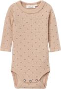 Lil' Atelier Nbfnava LS Wool Body LIL Str 68 - Rugby Tan Langærmede Bo...