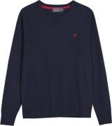 Morris Stockholm Merino Oneck Mand Navy Sweaters Str L Merino - hos Ma...