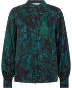 Karen by Simonsen Fairykb Shirt Kvinde Evergreen Glaze Langærmede Blus...