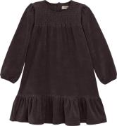 Huttelihut Dress Velour Str 128 Velour - Raisin Kjoler hos Magasin