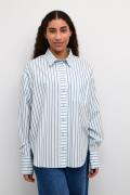 Kaffe Kajerrie Shirt Kvinde Celestial Blue/dark Stripe Langærmede Skjo...