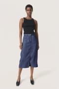 Soaked in Luxury Slfriday Skirt Kvinde Dark Blue Denim Midi Nederdele ...