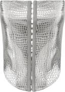 OW Collection Orion Croc Corset Kvinde Silver Croc Toppe Str L - Læder...