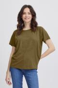 Fransa Frelina TEE 2 Kvinde Dark Olive Kortærmede T-shirts Str L - hos...