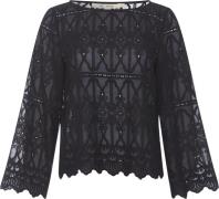 Rue de Femme ¤ Colette Blouse RdF ¤ Kvinde Black Langærmede Bluser Str...