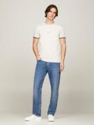 Tommy Hilfiger Tommy Logo Tipped TEE Mand Heathered Oatmilk Kortærmede...